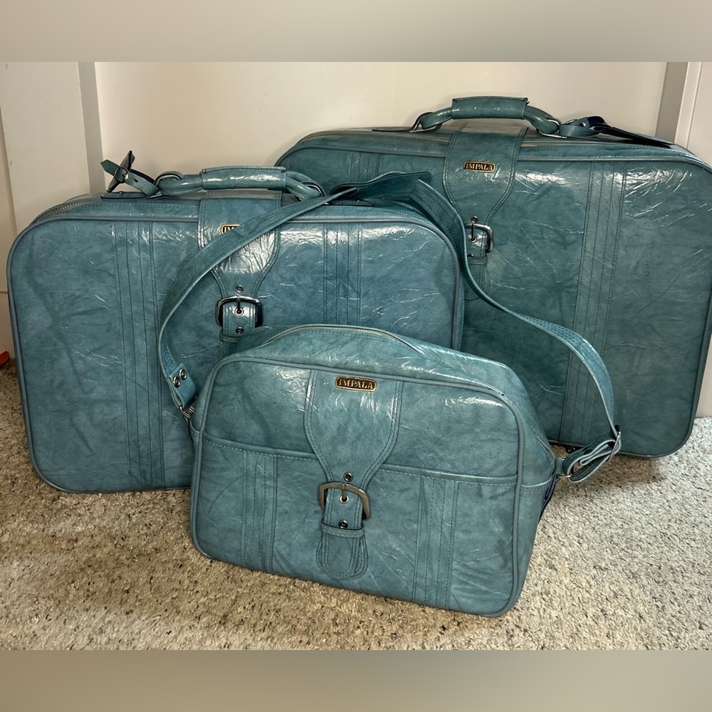 Vintage impala 3 piece luggage set